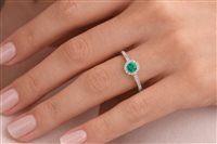 Ringe Idee Preziose dal 1987 Dame in Weißgold Smeraldo 0.06 Ct IP.AK18B/3S - IP.AK18B/3S